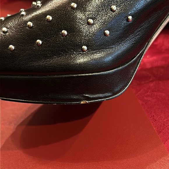 White House Black Market SUNNY Studded Peep Toe Bootie Pumps 8M - Picture 7 of 7